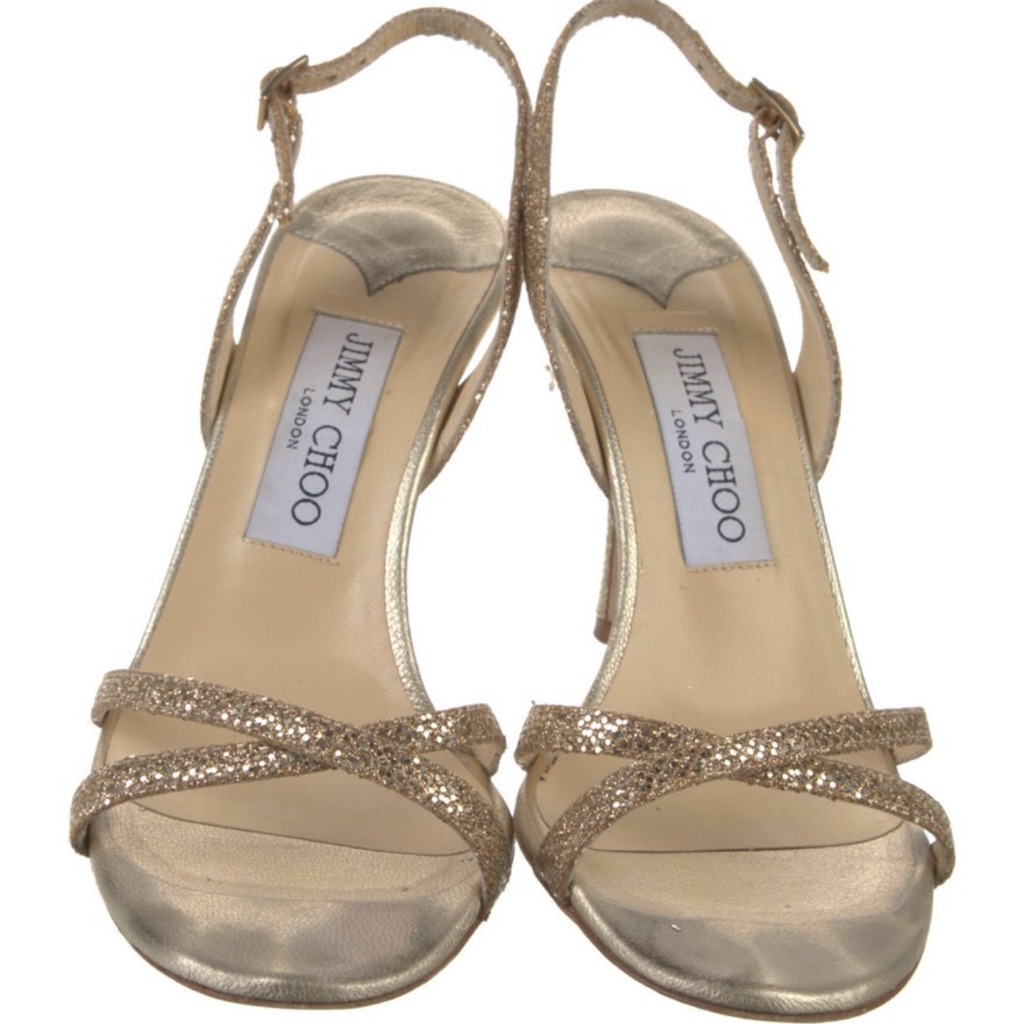 Jimmy Choo Glittering Gold Sandals